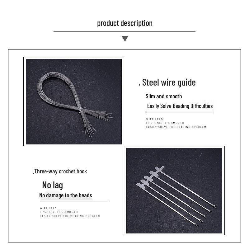 Pearl Fine Steel Wire Bead Stringing Kit: Jewelry Tool with Threading Needles for Bracelets