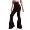 Womens Corduroy Flare Pants Casual Retro High Waisted Bell Bottom Trousers With Pockets