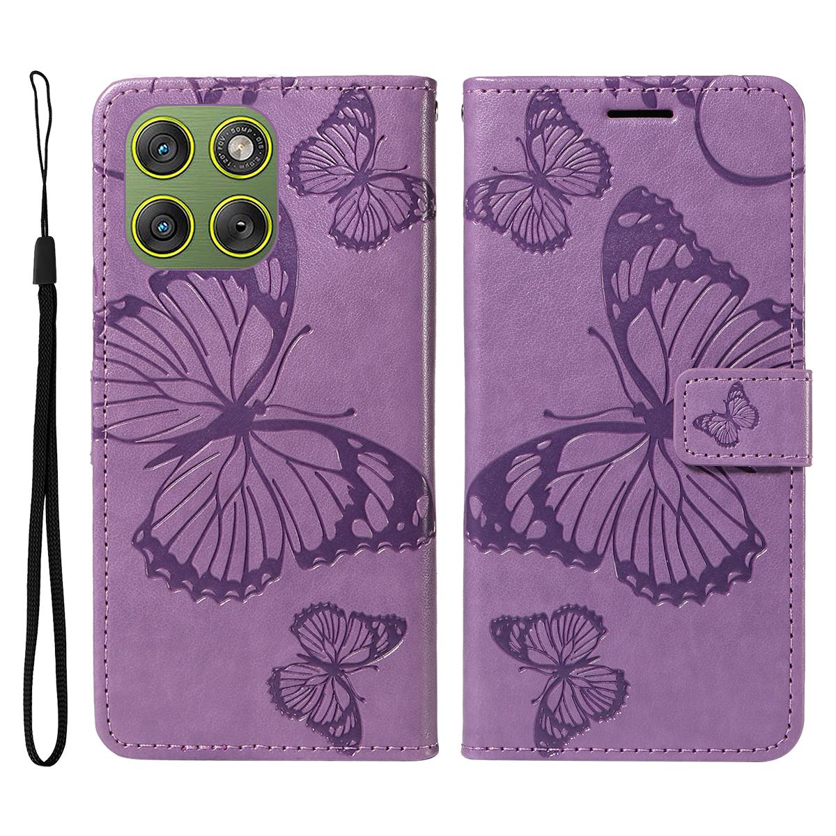 

For Motorola Edge 70 5G Wallet Case Floral Butterfly Imprinted Leather Phone Cover Stand