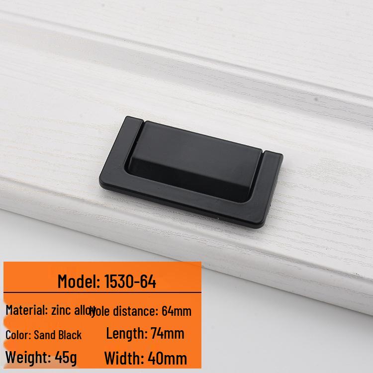Black Zinc Alloy Concealed Handle Bedside Table and Wardrobe.