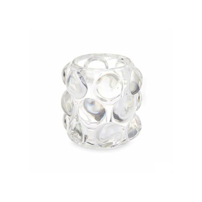 Lot de photophores en verre - Gift Decor - 12 pièces - Microsphères transparentes - 8,4 x 9 x 8,4 cm - Multicolore