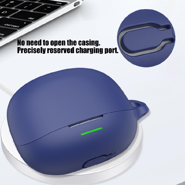 Daily Carry Charging Case Cover for MeloBuds N65, Silicone Earbud Sleeve with Side Attachment Detail and Full Cover