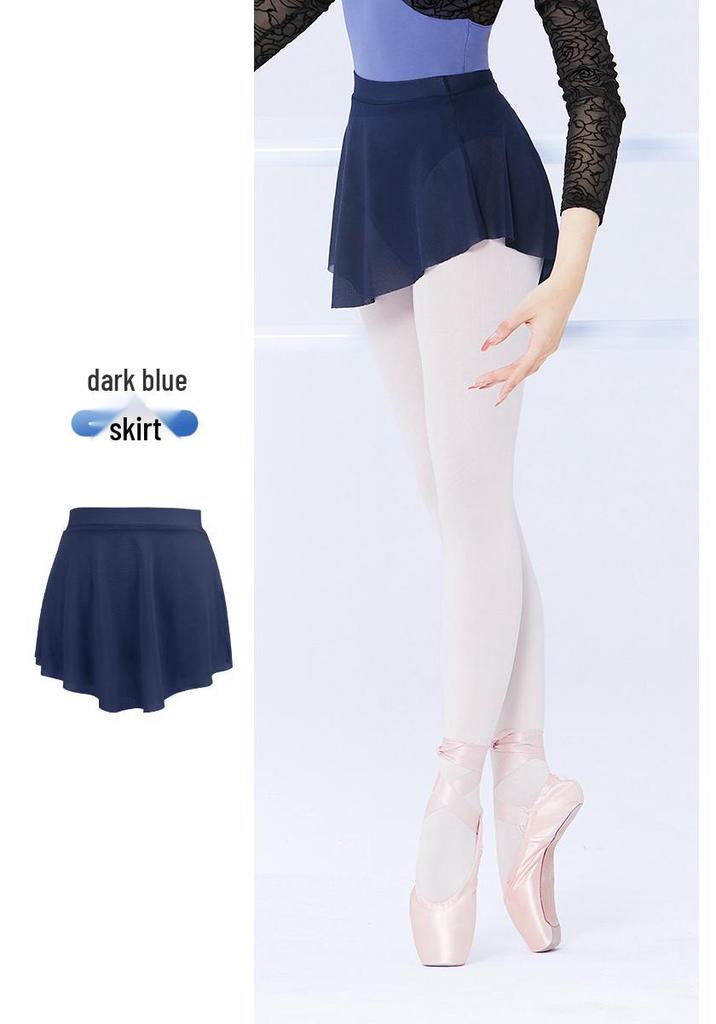 Women's Elastic Waist Hip-Hugging Dance Skirt - Short Ballet Practice with Side Slits