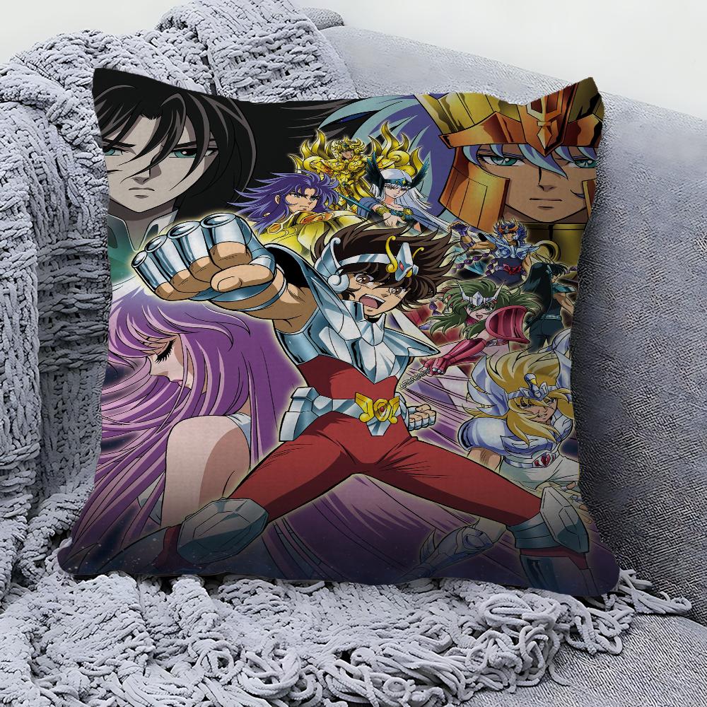 Saint Seiya 45*45cm Cushion Cover Pillow Cover Decor Pillowcase Home Pillowcase For Couch Pillow