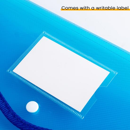 Plastic File Folder Waterproof Transparent Expanding Document Organizer with Snap Closure No Dividers Portable A4/B5 Size File Pouch for Office