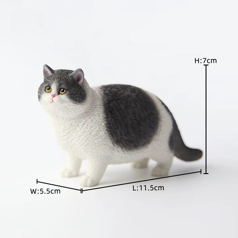 Simulated Siamese Cat Doll Resin Handicraft Simulated Animal Sculpture Cute Fat Cat Decorative Figurines Home Decoration