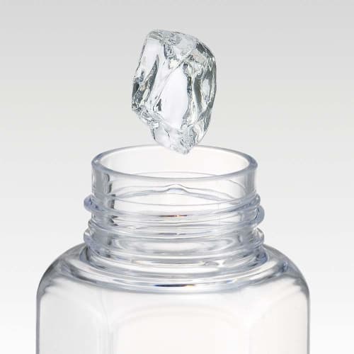 Skater Easy-to-Grip Hexagonal Plastic Water Bottle, 350ml, Blow-Drop Design, for Adults and Kids, Direct Drinking, Transparent, Snoopy Design, Lightwe