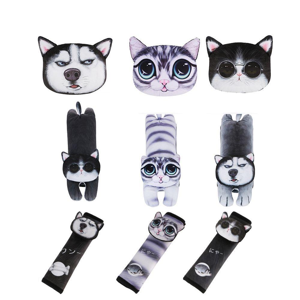 Auto Accessories Car Pillow Soft Seat Belt Cover Cute Shoulder Strap Cushion