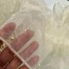 Multilayer Ruffles Lace Trim Fabric with Beads - Colorful Organza for Diy Dress Skirts and Doll Clothes Net Tulle Mesh Fabric