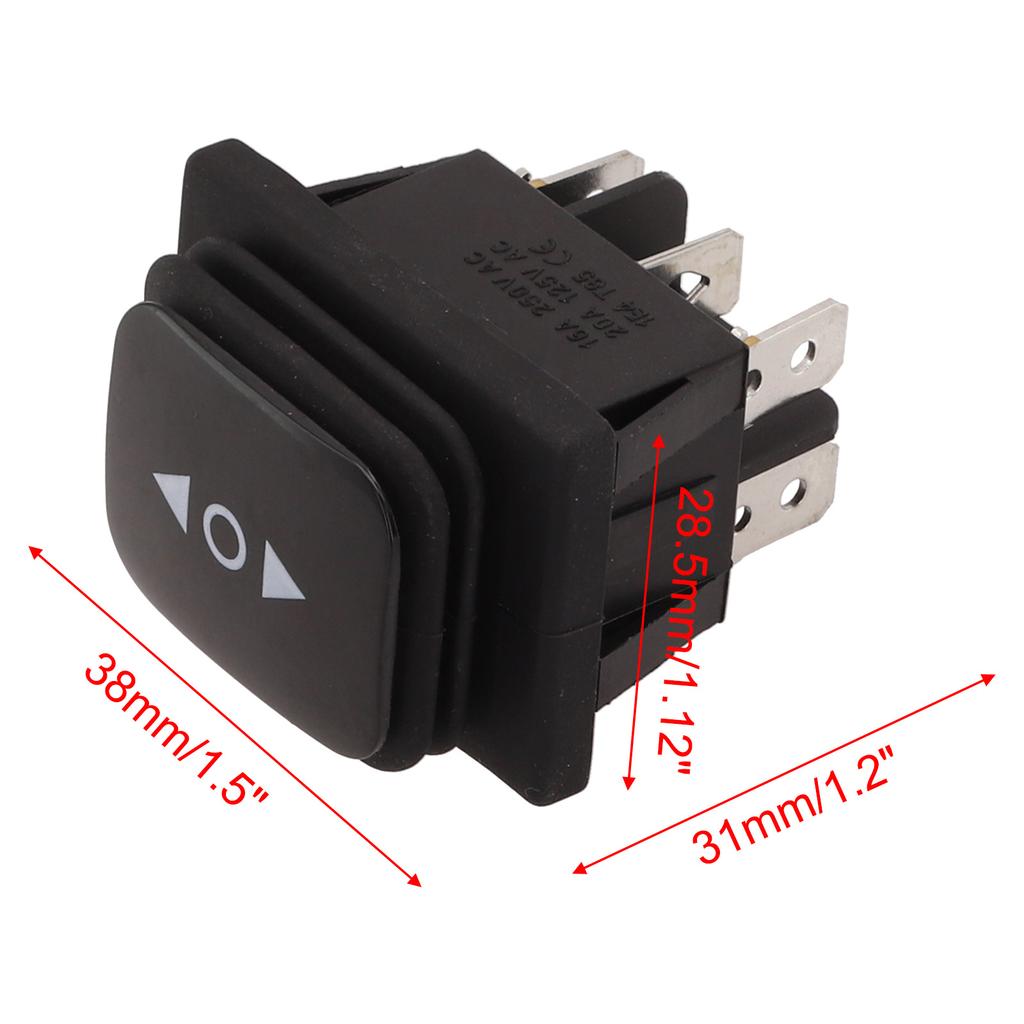 Ready For Immediate Use For DIY Electronics Momentary Polarity Reverse Switch 6 Pin 3 Position Switch Crimped Rocker Switch
