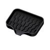Wavy Pattern Silicone No-Drill Soap Dish & Drain Mat Rack