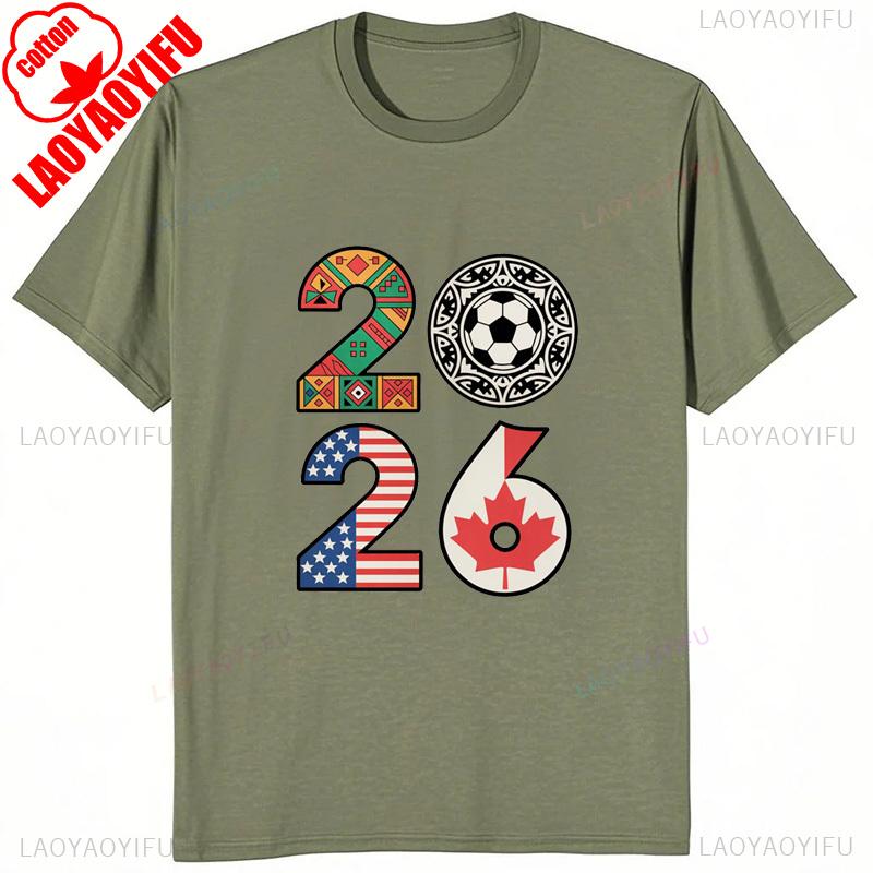 

2026 Three Nations Game Tee Unisex Vintage Oversized Graphic Streetwear Football Soccer Inspired Casual Distressed Top 4XL