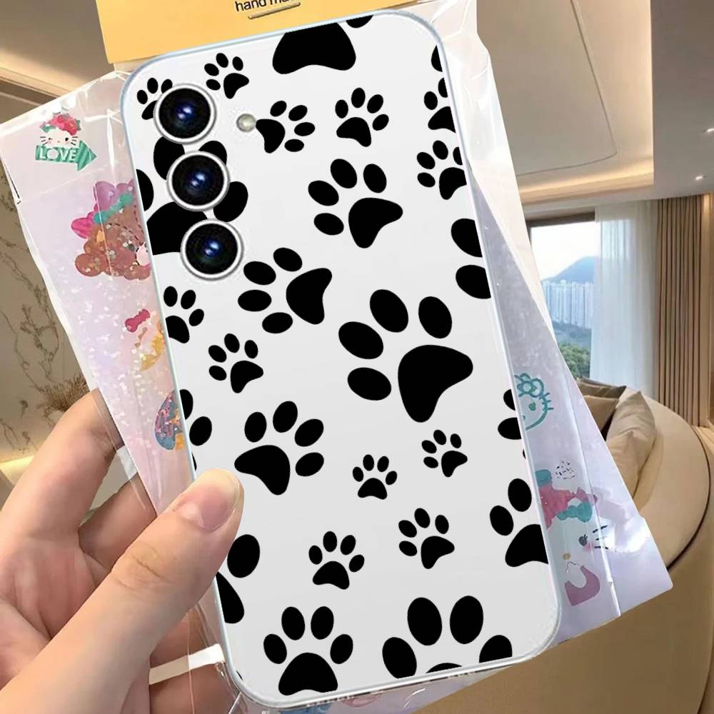 

Best Friends Dog Paws Transparent Phone Case For Samsung Galaxy Transparent Cover A52 A12 A51 S21 Edge S22ULTRA S23 S24 S20LITE S215G