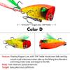 6-Color 4.3cm Mini Feathered Bionic Popper Fishing Lure (4g) DW1059