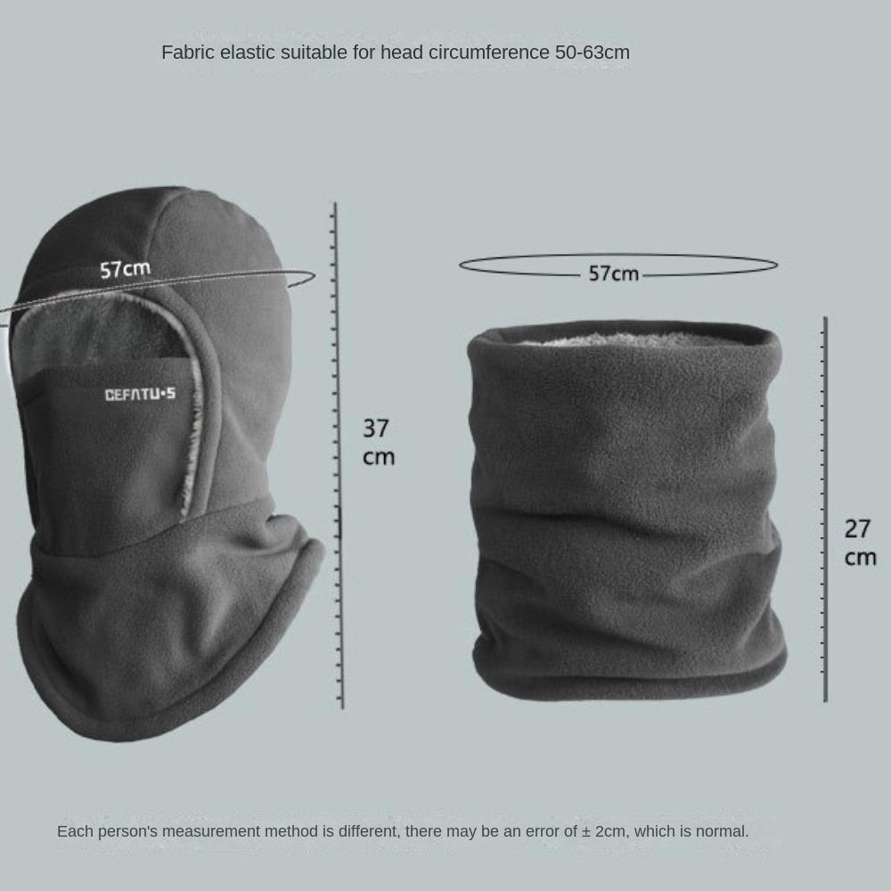 Men's and Women's Autumn and Winter Balaclava Cycling Cap Cold-proof Windproof Warm Hood and Hat Thicken Thermal Ski Windproof Cap
