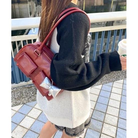 Wego Charm Attached Boston Bag School Deco Shoulder Korean Casual Girly Fan Activities Gift Present Commuting Year-round Ladies