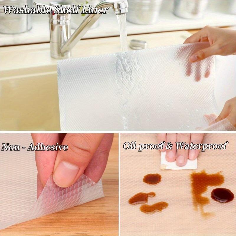 Floral Pattern Waterproof Non-Slip Shelf Liner for Kitchen Cabinets and Tables