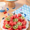 100 PEÇAS Tags de Frutas Descartáveis, Decoração de Caranguejos Polvos Golfinhos Espetos de Bambu, com Ponta Afiada Palitos de Cocktail, para Festas na Piscina Restaurantes Banquetes