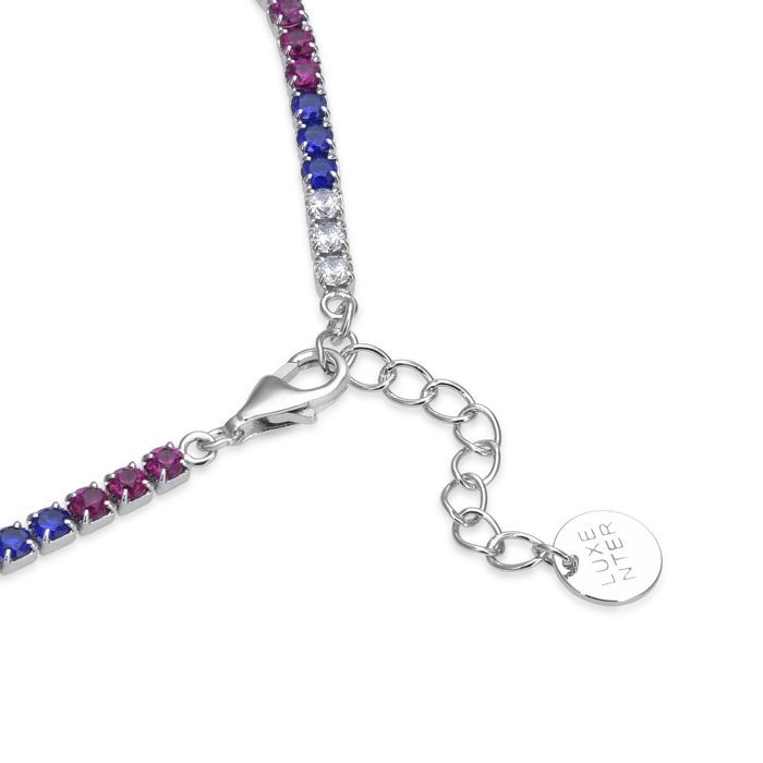 Bracelet - LUXENTER - Tahu - Argent 925 - Zircone Multicolore - Plaqué Rhodium