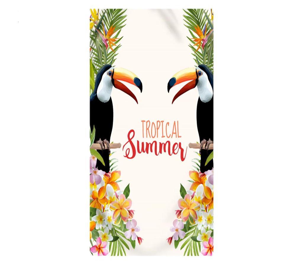 Summer Tropical Animal Beach Towel Flamingo Bird Bath Towel Sport Travel Gym Yoga Spa Towels Microfiber Quick Dry Swimming Cover