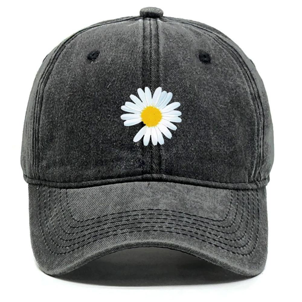 

Daisy Print Baseball Cap Adjustable Mesh Hat Retro Cotton Snapback Summer Outdoor Golf Fishing Gift Street Style Cap
