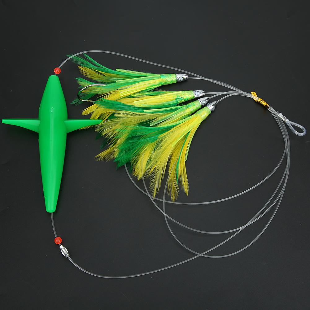 Schwertfisch Feather Tuna Artificial Fishing Lure Tease Accessories for Large Lure Baitgreen