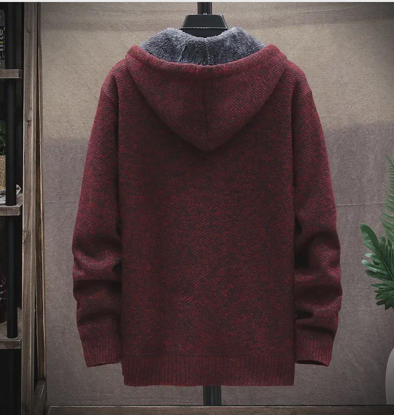 Men's Korean Slim Fit Sweater - Autumn/Winter Knitted Jacket with Thick Velvet