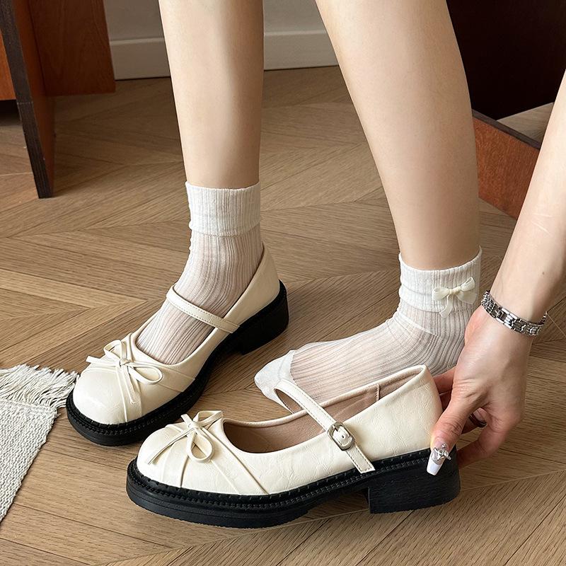 French Retro Mary Jane Shoes Women's 2025 Summer New Versatile British Style Small Leather Shoes with Skirt Platform Single Shoes
