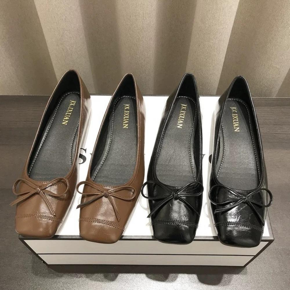Fashion New Style Fashion Spring Summer Arrival Women's Flat Shoes Gentle Bow-Knot Design Commuter Versatile Single Shoes Zapatos Mujer