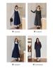 Autumn Pleated Slimming Plus Size College Style Two-Piece Dress for Women