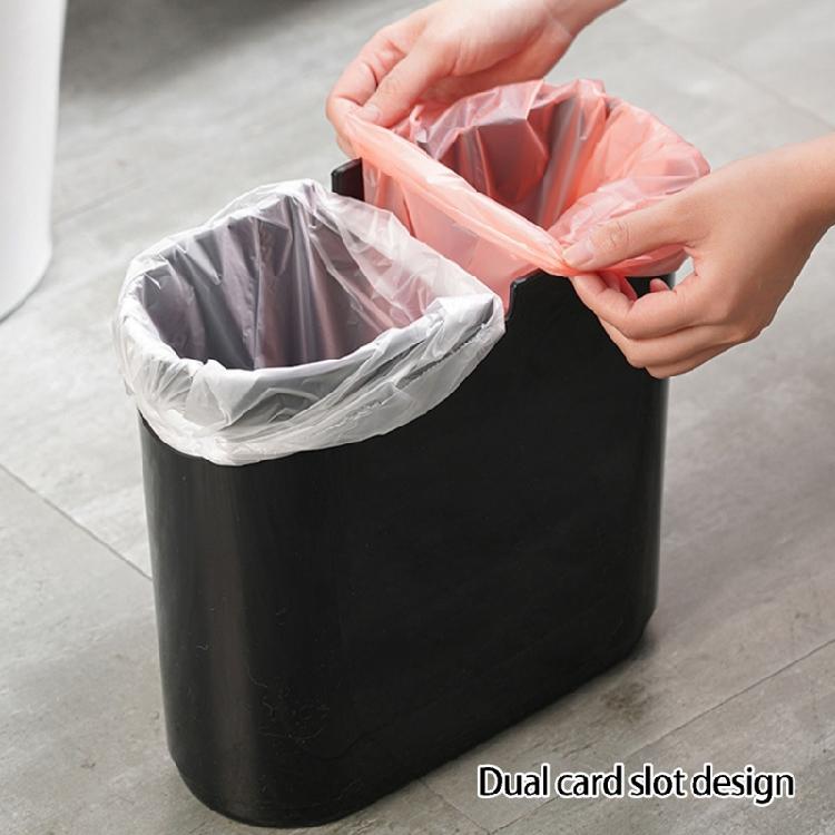 Waste Bin for Slim Spaces Lidless Plastic Build Includes Roll of Trash Bags Color Random Simple To Maintain