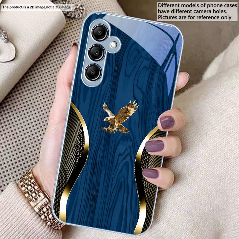 Noble Golden Eagle Ring For Samsung A20 30 22 23 24 25 26 31 32 A33 34 35 42 50 51 52 53 54 55 56 70 71 72 73 glass phone case