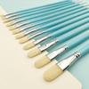 Bristle Filbert Brushes Round Head Duck Tongue Brush 12 Pcs Set  Hard Hair Art Brushes for Oil Gouache Watercolor Acrylic Painting