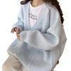 Autumn and winter new loose retro lazy wind knitted cardigan top women's casual simple sweater jacket