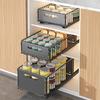 Pull-Out Kitchen Organizer: Sliding Rack for Bowls, Dishes, Spices & Under Sink Storage