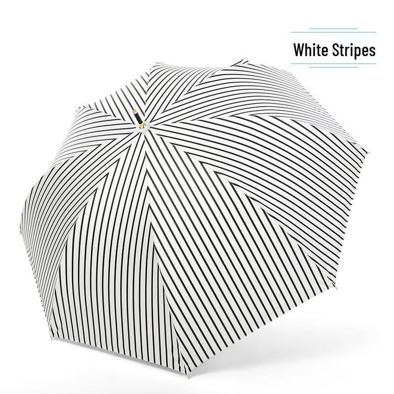 Nanqiao Semi-Automatic Straight UV Umbrella with Leather Handle 23 inch