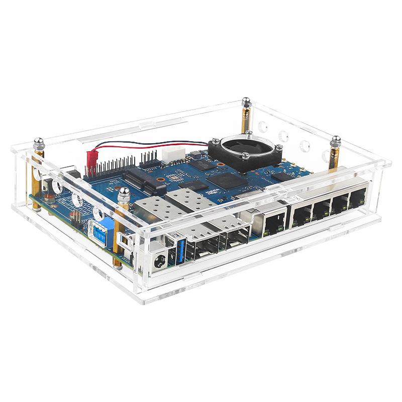Banana Pi R3 Router Development Board with Case, Fan, and Copper Aluminum Heatsink