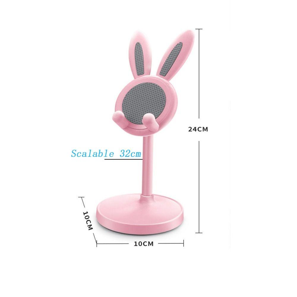 Adjustable Telescopic Lifting Phone Holder Rabbit Desktop Mobile Phone Bracket  Live Broadcast