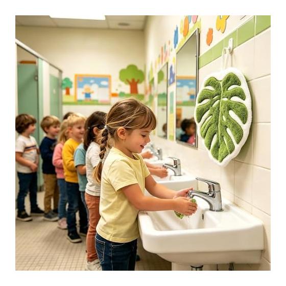 Leaf-shaped plant pattern towel - Portable coral fleece absorbent towel | For kitchen, bath and toilet - Absorbent and quick drying, versatile for