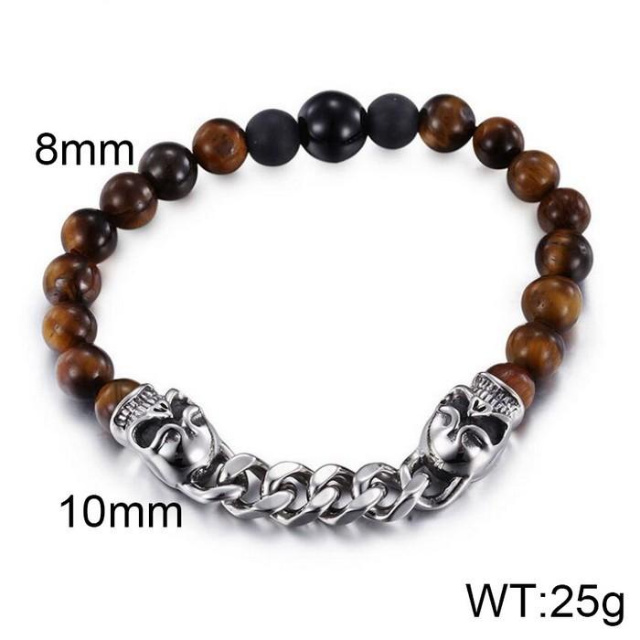 

Source Jewelry Integrity Pass Stainless Steel Skull Buddha Beads Volcanic Stone Beaded Bracelet