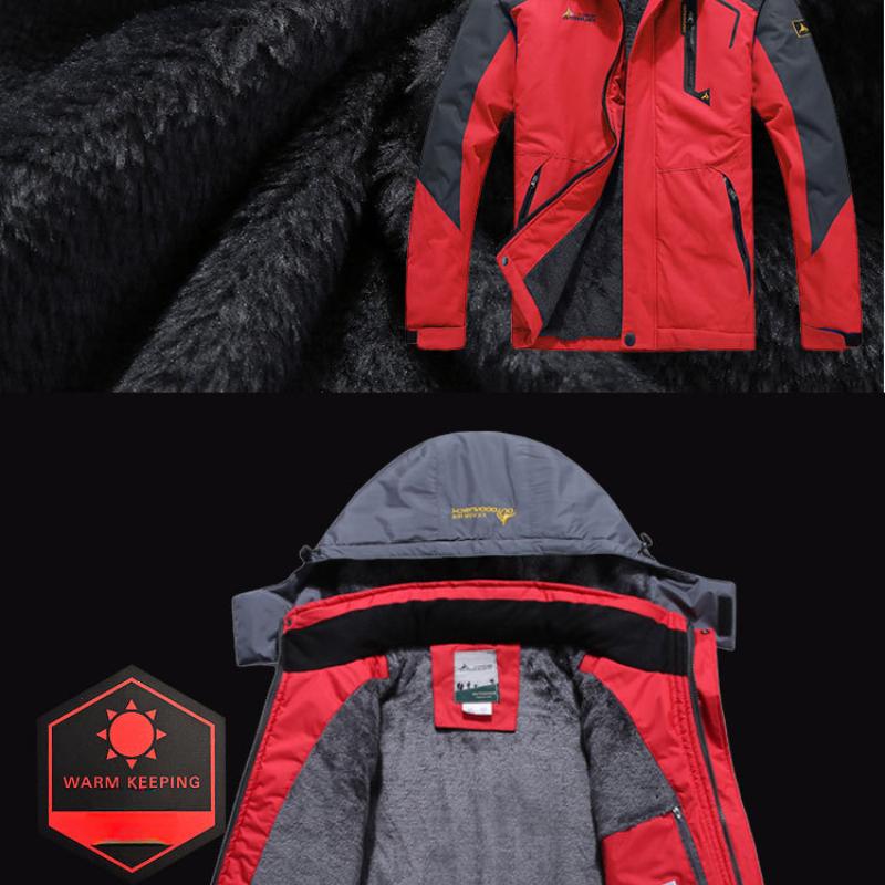 Winter Jacket Men Plus Velvet Warm Wind Parka 6XL Plus Size  Hooded Winter Coat Men