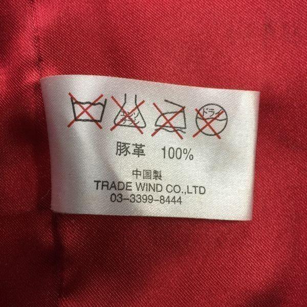 SLOW WEAR Genuine Leather Single Rider Jacket/Outer/Men's S/Black/Ribbed Cuffs and Hem(USED)