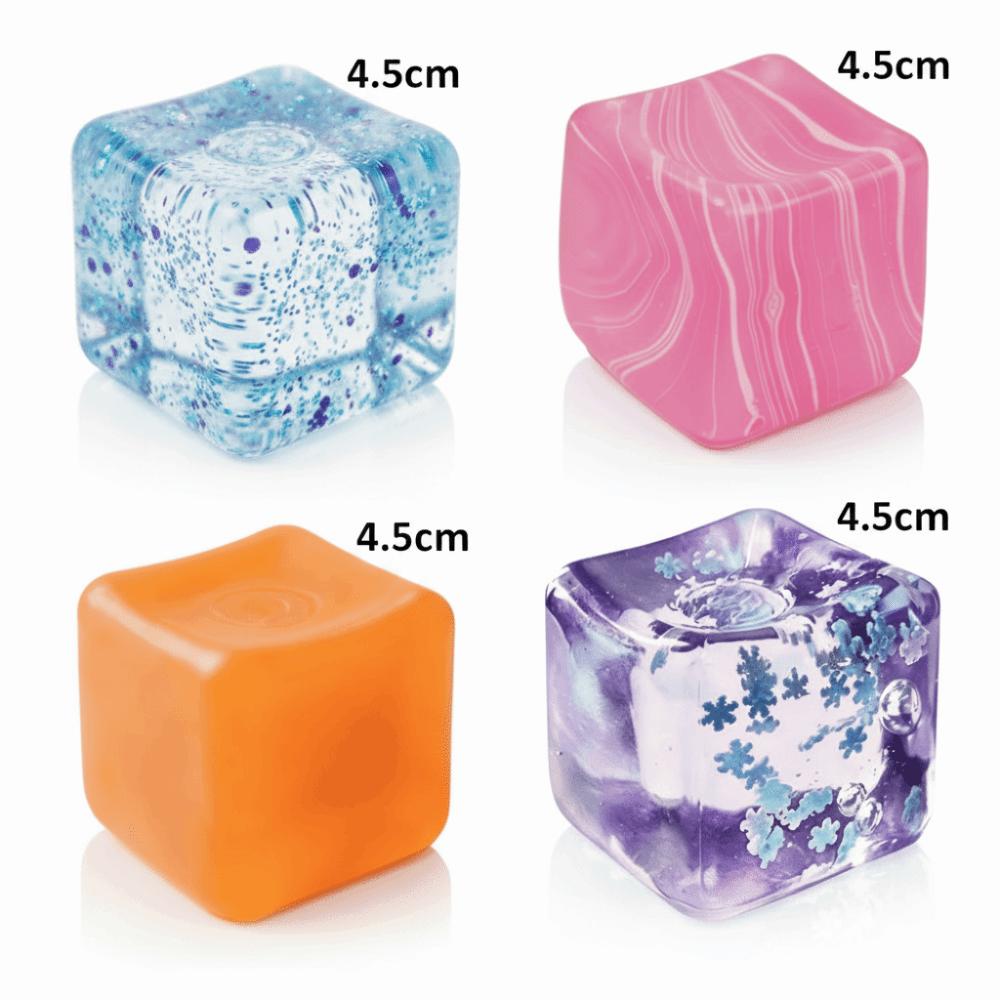 Slow Rebound Ice Cube Squishy Toy Glitter Cube Fidget Toy Cube Squeeze Toy  Birthday Party Favor