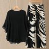 Nuovo Arrivo Estivo Completo Casual da Donna - Blusa Elegante e Pantaloni a Vita Alta Set 2 Pezzi