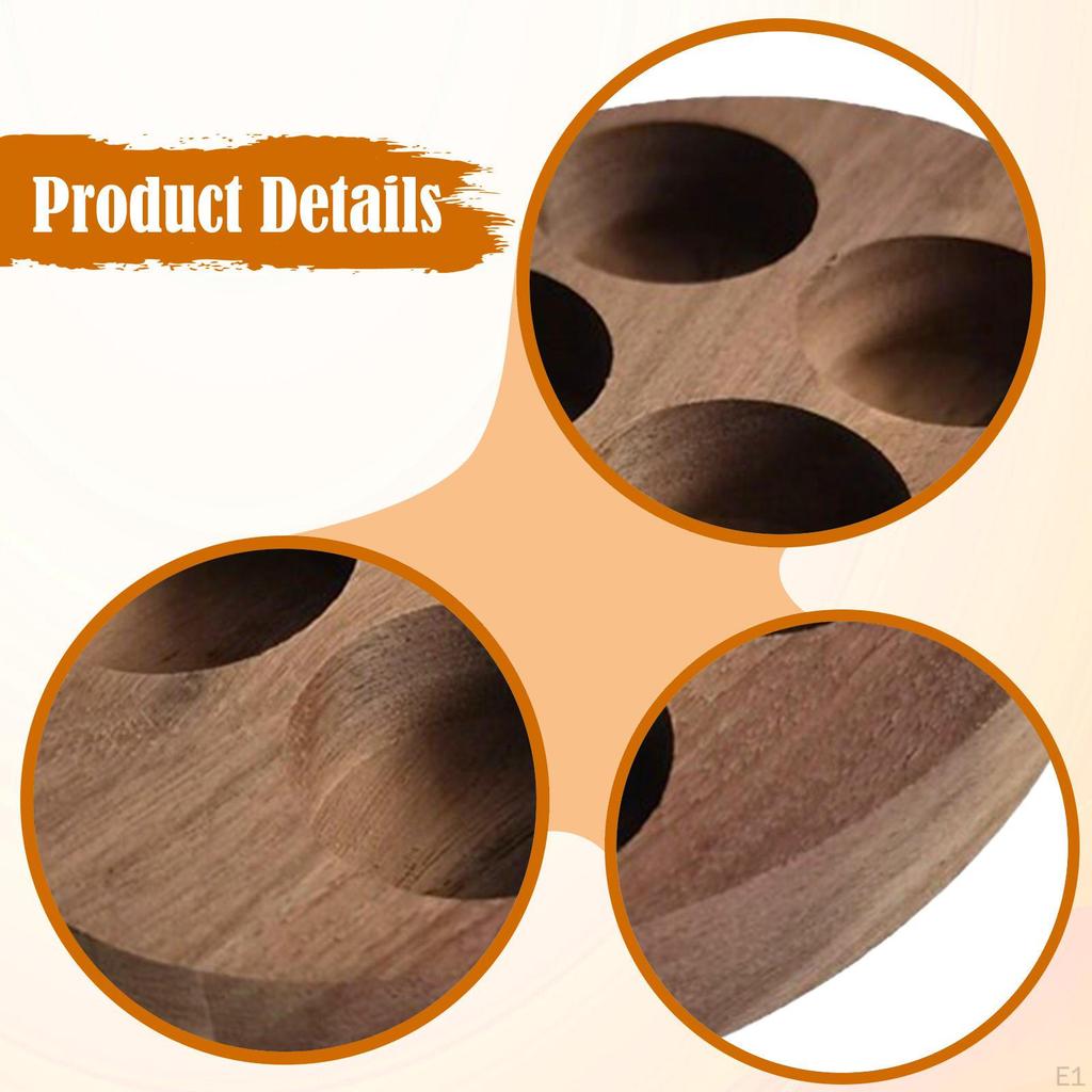 Wooden Essential Oil Bottle Storage Stand Holder for 6 Bottles Multifunctional Desk Display Nail