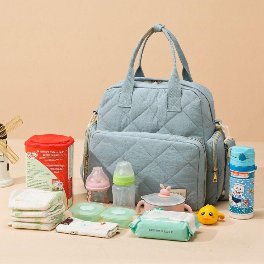 Spritzwassergeschützte Wickeltasche Mehrfache Fächer Reise Rucksack Neue Mama Tasche Damen