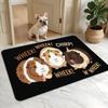 1pc 2D Flat Anti-Slip Indoor Outdoor Entrance Door Mat Cute Hamster Style Fleece Material, Fun Carpet Machine Washable Pointed Bottom, Indoor And Outd