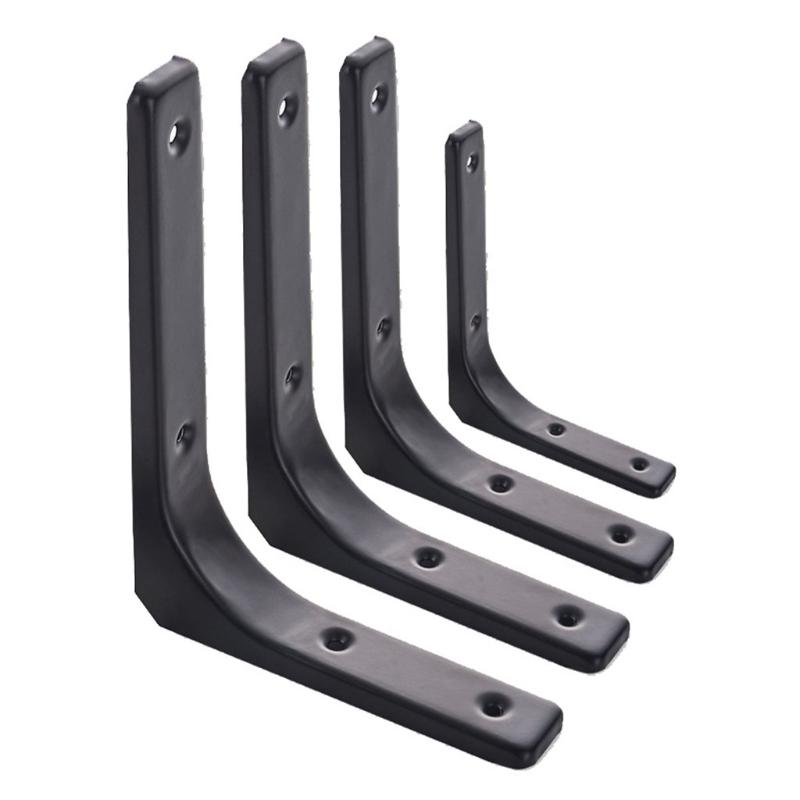 2 Pieces L-Shape Floating Shelf Brackets Invisible Shelf Support Right Angle Metal Wall Mounted Brackets Easy to Install