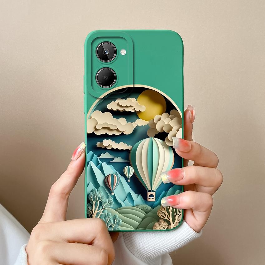 Pentru Oppo Realme 10 12 12X 11 11X C12 C15 C21 C21Y C31 Husă Telefon Model Flori Grațioase la Modă de Înaltă Calitate Carcasă Antiderapantă Pentru Oppo Husă Silicon