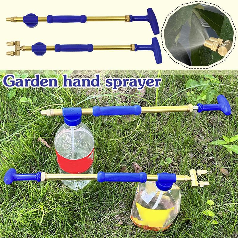 Reciprocating Spray Single/Double Head Hand-Held Push-Pull Copper Pump Spray Household Manual Spray Metal Rod Micro Spray Spray